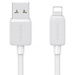 USAMS καλώδιο Lightning σε USB US-SJ689, 2.4A, 480Mbps, 1m, λευκό