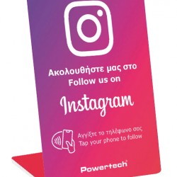 POWERTECH NFC επιτραπέζιο stand Follow us on Instagram PT-1405