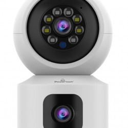 POWERTECH smart κάμερα PT-1338, 2MP, dual lens, WiFi, PTZ, SD