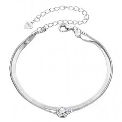 BAMOER βραχιόλι MSB022 με μοϊσσανίτη, ασήμι 925, ασημί