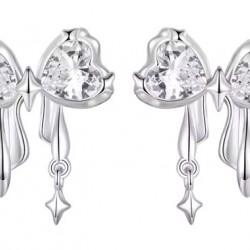 BAMOER σκουλαρίκια καρφωτά BSE1061 με κυβική ζιρκόνια, ασήμι 925, ασημί