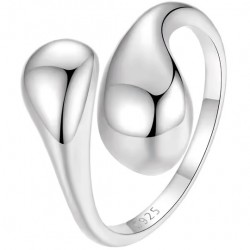 BAMOER δαχτυλίδι BSR597-E, ανοιγόμενο, ασήμι 925, ασημί