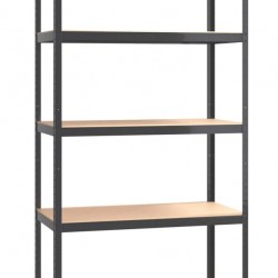 HOME USE μεταλλική ραφιέρα HUH-0199 με 5 ράφια, 90x40x180cm, μαύρη