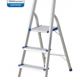 HOME USE σκάλα αλουμινίου HUH-0201 με 2+1 σκαλοπάτια, EN 131, 117.5cm