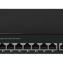 HIMAX PoE switch PS1802G, 8x Ethernet PoE & 2x Ethernet θύρες, έως 1000Mbps