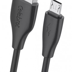 CELEBRAT καλώδιο micro USB σε USB CB-31, 3A, 480Mbps, 1m, μαύρο