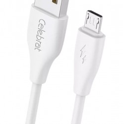 CELEBRAT καλώδιο micro USB σε USB CB-31, 3A, 480Mbps, 1m, λευκό