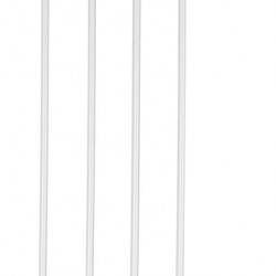 C-TECH προέκταση προστατευτικής πόρτας HUH-0196, μεταλλική, 28cm, λευκή