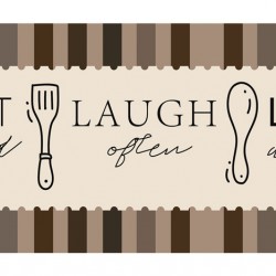 HOME USE πατάκι κουζίνας HUH-0218, αντιολισθητικό, 120x40cm, 3.5mm πάχος, καφέ