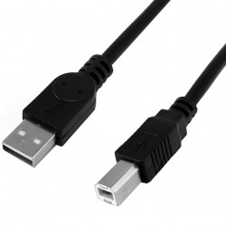 POWERTECH καλώδιο USB σε USB Type Β CAB-U159, 480Mbps, 1.5m, μαύρο, 10τμχ