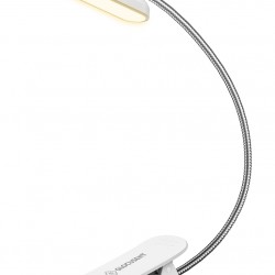 GLOCUSENT LED φακός διαβάσματος GLCSNTA2404, επαναφορτιζόμενος, έως 60lm, λευκός