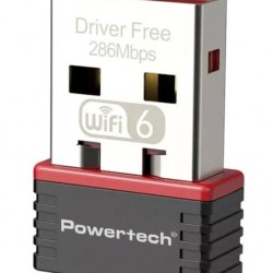 POWERTECH ασύρματος USB αντάπτορας δικτύου PT-1383, 300Mbps WiFi 6
