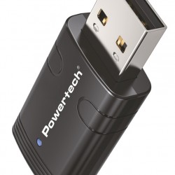 POWERTECH ασύρματος USB αντάπτορας δικτύου & Bluetooth 5.3 PT-1387, 900Mbps WiFi 6