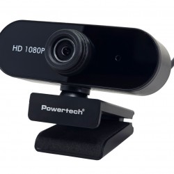 POWERTECH web camera PT-1382, 2MP, 1080p FHD, ρυθμιζόμενη εστίαση, 1.5m, μαύρη