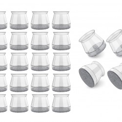 HOME USE προστατευτικές τάπες επίπλων HUH-0225, 32-37mm, διάφανες, 24τμχ