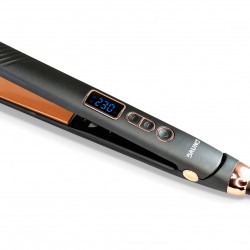 BRUNO ισιωτική πρέσα μαλλιών BRN-0217 με κεραμικές πλάκες, 45W, ψηφιακή ένδειξη, black-copper