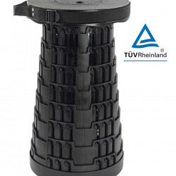 HOME USE πτυσσόμενο καρεκλάκι HUH-0230, αντοχή έως 250kg, 25.5x45cm, μαύρο