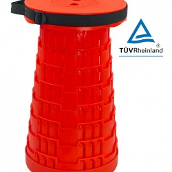 POWERTECH πτυσσόμενο καρεκλάκι HUH-0233, αντοχή έως 250kg, 25.5x45cm, κόκκινο