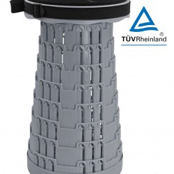 HOME USE πτυσσόμενο καρεκλάκι HUH-0236 με μαξιλάρι, αντοχή έως 250kg, 25.5x45cm, γκρι