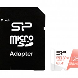 SILICON POWER κάρτα μνήμης microSDXC Superior, 128GB, C10 UHS-I U3 A1 V30