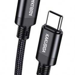 KAKUSIGA καλώδιο USB-C σε USB-C KSC-970, 60W, 480Mbps, 1m, μαύρο
