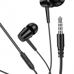 KAKUSIGA earphones με μικρόφωνο KSC-1303, 3.5mm σύνδεση, 10mm, 1.1m, μαύρα