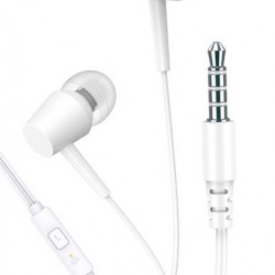 KAKUSIGA earphones με μικρόφωνο KSC-1303, 3.5mm σύνδεση, 10mm, 1.1m, λευκά