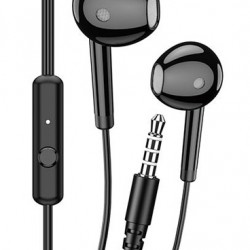 KAKUSIGA earphones με μικρόφωνο KSC-1301, 3.5mm σύνδεση, 14mm, 1.1m, μαύρα