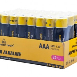 POWERTECH αλκαλικές μπαταρίες Super Alkaline PT-1402, AAA, 1.5V, 32τμχ