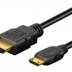 GOOBAY καλώδιο mini HDMI σε HDMI 74087 με Ethernet, 4K/60Hz, 18 Gbps, 3m, μαύρο