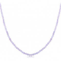 BAMOER κολιέ BSN431 με κρύσταλλα, ασήμι 925, μωβ