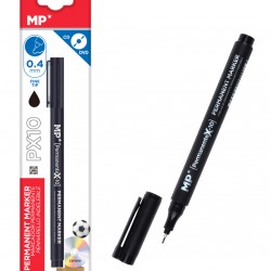 MP ανεξίτηλος μαρκαδόρος PE411, πάχος μύτης 0.4mm, μαύρος