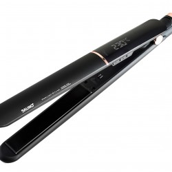 BRUNO ισιωτική πρέσα μαλλιών BRN-0219 με κεραμικές πλάκες, 50W, ψηφιακή ένδειξη, black-copper