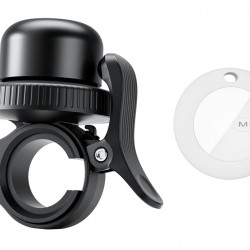 MILI κουδούνι ποδηλάτου με smart tag MiTag Duo, iOS & Android, Bluetooth tracker, μαύρο/λευκό