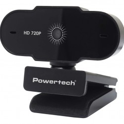 POWERTECH web camera PT-1426, 0.9MP, 720p HD, fixed εστίαση, 1.5m, μαύρη