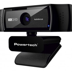 POWERTECH web camera PT-1428, 5MP, 2K QHD, αυτόματη εστίαση, 1.5m, μαύρη
