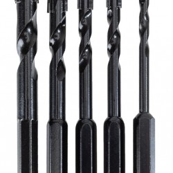 DELI σετ τρυπάνια DH-CZZ005-ED2 για γυαλί, 40Cr YG6X, 4/5/6/8/10mm, εξάγωνο, 5τμχ