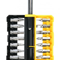 DELI σετ μύτες κατσαβιδιού DL251201 με αντάπτορα, μαγνητικές, 15τμχ