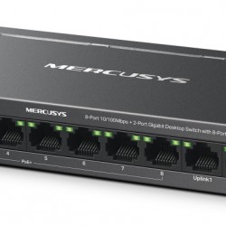 MERCUSYS Desktop Switch MS110CMP, 8x 10/100Mbps PoE+, 2x Gigabit, Ver. 1.0