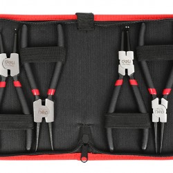 DELI σετ ασφαλειοτσίμπιδα DL104407 με θήκη, 175mm, 4τμχ