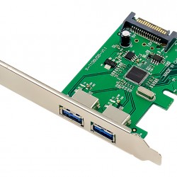 POWERTECH κάρτα επέκτασης PCIe x4 σε 2x USB ST619, 10Gbps, ASM1142