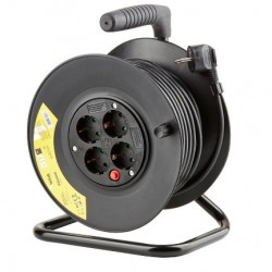 Technik Professional Στροφείο 4 Θέσεων 25m 1,5mm2 Μαύρο