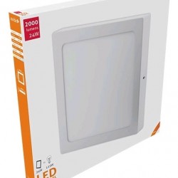 Avide LED Φωτιστικό Οροφής Επιτοίχιο Τετράγωνο Αλουμίνιο 24W Λευκό 4000K