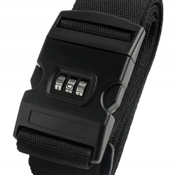 HOME USE ιμάντας βαλίτσας HUH-0240 με λουκέτο συνδυασμού, ρυθμιζόμενος, 2m, μαύρος