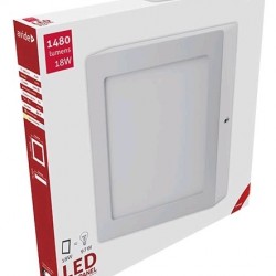 Avide LED Φωτιστικό Οροφής Επιτοίχιο Τετράγωνο Αλουμίνιο 18W Θερμό 3000K