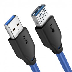 CABLETIME καλώδιο προέκτασης USB 3.0 CT-C160-U3-AMAF, 5Gbps, 2m, μπλε