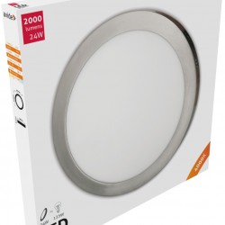 Avide LED Πλαφονιέρα Στρογγυλό Αλουμίνιο Σατέν Νίκελ 24W Λευκό 4000K