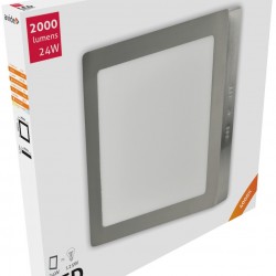 Avide LED Πλαφονιέρα Τετράγωνο Αλουμίνιο Σατέν Νίκελ 24W Λευκό 4000K