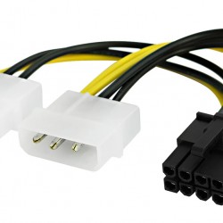 POWERTECH καλώδιο PCIe 8pin σε 2x molex 3pin CAB-W051, 0.15m