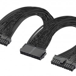 POWERTECH καλώδιο μητρικής 24pin σε 2x 24pin CAB-W052, 0.25m